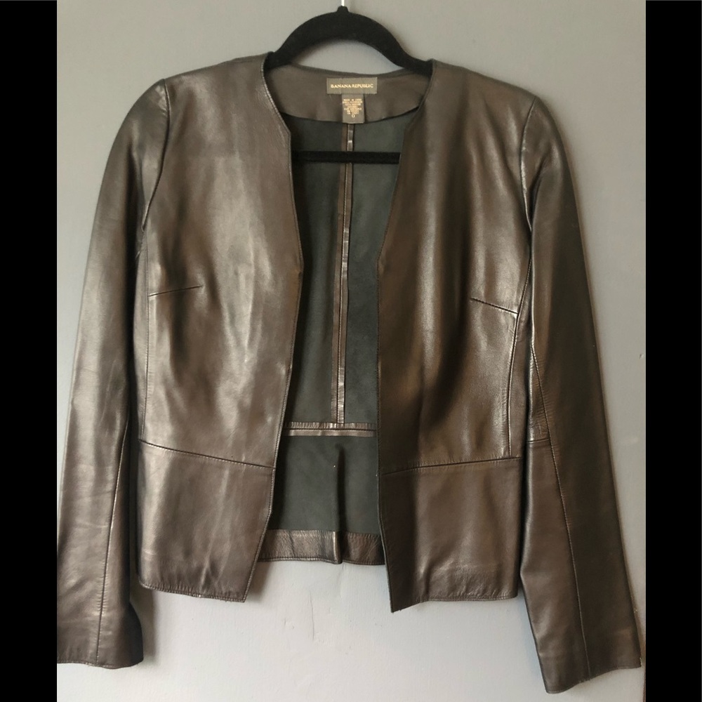 [BANANA REPUBLIC] 100% leather jacket